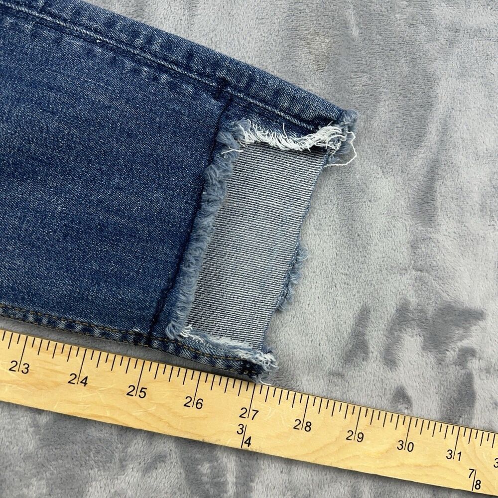 Hudson Cat Mid Rise Skinny Jeans Womens Size 27 Blue Step Hem Back Flap Pockets - Picture 13 of 14
